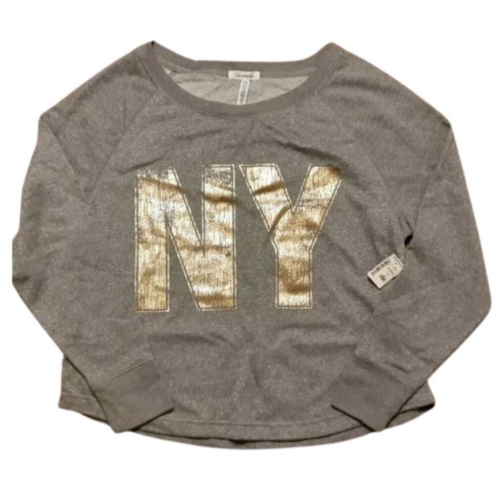Vintage Aeropostale Gray Sparkle Crop Top Sweater